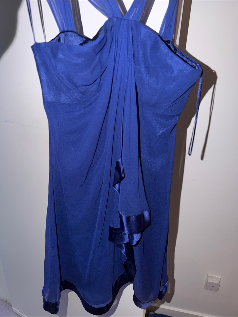 Strapless Royal Blue Evening Dress